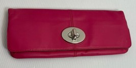 Authentic Coach Madeline Leather Foldover Clutch Turnlock Purse 13580 - ... - $44.41