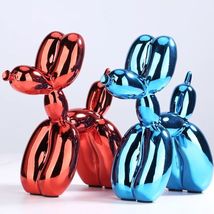 Dog Figurine Resin Cute Shiny Balloon, Dog Shape Statue Art Sculpture, Craftwork - £47.95 GBP