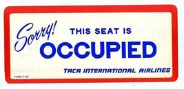TACA International Airlines This Seat is Occupied Ocupado Card - £17.90 GBP