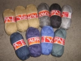 2.2 pounds mixed colored alpacawool,knitting wool  - £65.31 GBP