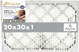 Proairtek AF20301M11SWH Model MERV11 20x30x1 Air Filters (Pack of 6) - $57.99