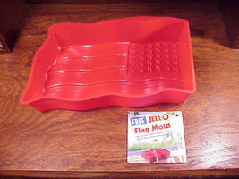 US Flag Shape Jell-O Plastic Molds, with recipe, instruction, tips sheet, used - £4.68 GBP