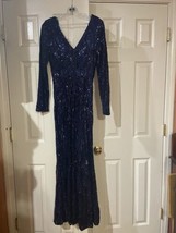 Windsor Women Navy Sleeveless  Long Sleeve Maxi Dress  S - $49.49