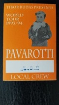 PAVAROTTI - VINTAGE ORIGINAL 1993 / 94 TOUR ROSEMONT, ILL. CLOTH BACKSTA... - £12.71 GBP