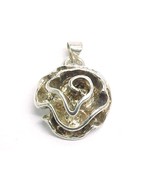 STERLING Silver ROSE PENDANT with raised petals - Vintage - FREE SHIPPING - £41.56 GBP
