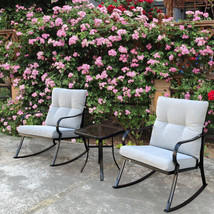 Rocker Set Chair And Teapoy Off-White - $279.77