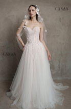 Beautiful A-line Corset  Sweetheart Neckline Bridal Dress in Floral Lace... - $479.00+