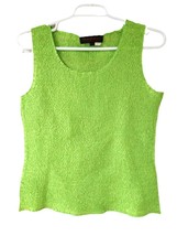 Pleats Collection Women&#39;s Light Green Tank Top Sleeveless T-shirt Size L - £23.62 GBP