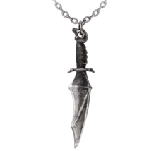 Alchemy Gothic Vampyre Knife Pendant Vampire Dagger English Pewter Necklace P965 - $32.95