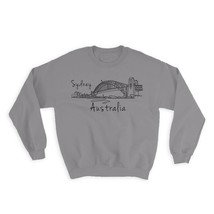 SYDNEY AUSTRALIA : Gift Sweatshirt Australian Aussie Flag Victoria Bridge Countr - £22.87 GBP