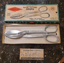 Vintage NOS Diamond Tool &amp; Horseshoe Co. Diamalloy Snips 12&quot; DS12 Chrome Plated - £183.81 GBP