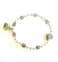 Enchanting Silver Plated Lotus Flower Bracelet - £12.70 GBP