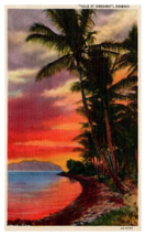 The beauty of Hawaiian sunsets Isle o Dreams Hawaii Postcard - £4.05 GBP