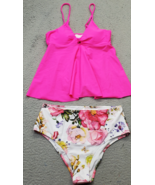 Beachsissi 2pc Swim Suit Women M Multi Floral Print Tummy Control Cheeky... - $456.51 MXN