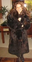 Babyalpaca brown fur long coat, outerwear  - £780.54 GBP