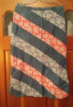 015 Crazy Horse Liz Claiborne Petite Size 12 Skirt Floral Stripes - £7.98 GBP