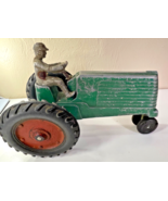 Vintage Slik Toys-Lansing Streamlined Metal Toy Tractor 9804 Aluminum w/... - £44.07 GBP