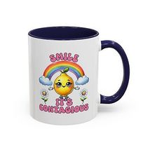 smile rainbow positive vibe Accent Coffee Mug (11, 15oz) gift - $21.78+