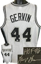 George Gervin signed San Antonio White TB Custom Stitched Pro Style Basketball J - £99.06 GBP