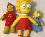 The Simpsons Plushies SET OF 3 - Radioactive Man, Lisa, and Maggie - REA... - £18.68 GBP