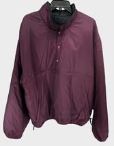 Lands End Men’s Unisex Regular Light Insulated Puffer Pullover Plum Size XL - £25.59 GBP