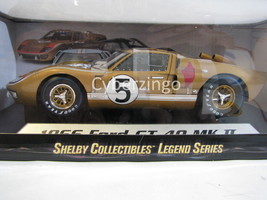 1966 Ford GT40 MK II Shelby Collectibles 1:18 Scale Gold Diecast Car NEW IN BOX - £52.32 GBP