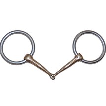 Sliester 3 inch Heavy O Ring Stainless Steel Smooth Copper Snaffle Bit #... - £188.53 GBP