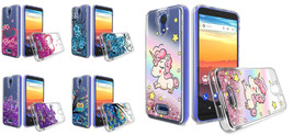 Tempered Glass / Liquid Glitter Motion Case Cover For Cricket Vision 3 DEMN5008 - $9.36+