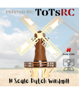 N Scale 1:160 3D Printed Building - Dutch Windmill PLA - $19.23 CAD+