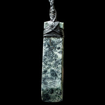 Original Maori Pendant, Carved Marsden  Flower Jade Toki, New Zealand Ha... - $167.95