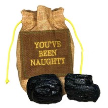 Funny Christmas NAUGHTY COAL Santa Sack Bag Stocking Stuffer Gag Plastic... - $4.72