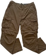 Rei Pants Mens Large 32 L Brown Nylon Convertible Cargo Hiking Outdoor C... - $16.40