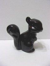 Fenton Glass Jet Black Squirrel Figurine FAGCA Exclusive 2022 by Mosser ... - $77.12