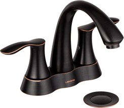 Lava Odoro Modern 2 Handle Bathroom Sink Faucet Bronze Vanity Faucet With Pop Up - £135.47 GBP