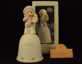 Precious Moments BELL, #530174, Wishing You The Sweetest Christmas, Butt... - $29.35