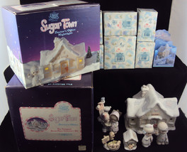 Precious Moments NIGHT LIGHT ~ Sugar Town Doctor&#39;s Office ~ Complete Set w/Boxes - £131.99 GBP