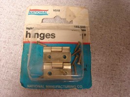 National Mfg 145-946 Tight-Pin Light Narrow Hinge-1&quot; Dull brass Hinge - £4.59 GBP