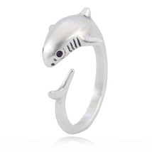 Fei Ye Paws Boho Ethnic Shark Animal Metal Wrap Ring For Women Anel Fish Sea Jew - £7.27 GBP