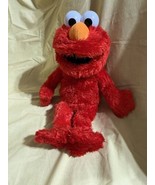 Sesame Street Tickle Me Talking Elmo Plush 15” Talks Kicks Feet laughs S... - $15.79