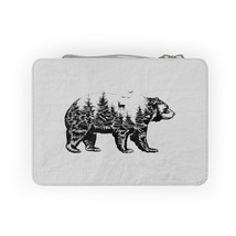 Personalized Paper Lunch Bag with Forest Bear Design | Zipper Closure, C... - £30.11 GBP