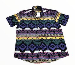 Wesc Olavi Printed Aztec Shirt Button Down Unisex sz Xl Men XXL Women - £62.45 GBP