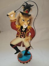 Pier 1 Halloween Enchanted Circus  Ringmaster Lion Tamer Metal Sculpture  - £153.75 GBP