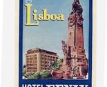 Hotel Fenix Luggage Label Lisboa Lisbon Portugal  - $9.90