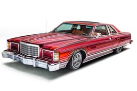 1976 Ford LTD Coupe low rider | POSTER 24 X 36 INCH | Vintage classic - £15.45 GBP