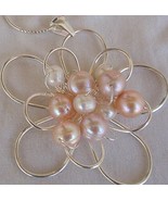 pink and white pearls pendant  B - $72.00