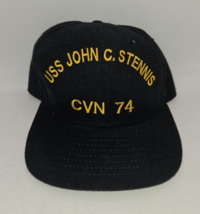 USS John C Stennis CVN-74 US Navy Snapback Hat Cap Made in USA black - $12.59