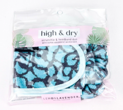 Lemon Lavender High Dry Scrunchie Headband Duo Super Absorbent Microfibe... - $7.95
