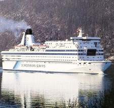1990s Scandinavian Seaways Cruise Ship M.S. Queen Postcard Norway Vtg 1 E90 - $374.75 MXN