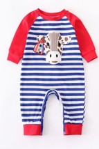 NEW Boutique Baby Boys Farm Cow Long Sleeve Romper Jumpsuit - £13.54 GBP