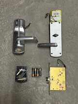 Kaba Electronic Key Card Lock FOR PARTS ONLY Hotel Satin Chrome Right Ha... - $59.39